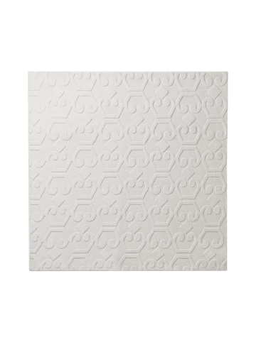 Beliani Kurzflor GANNETT in Weiß - (W) 160 x (L) 160 cm