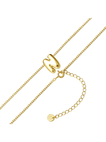 Glanzstücke München Kette Buchstabe N aus Sterling Silber in gelbgold