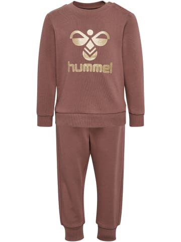 Hummel Druckknopf Sweat Anzug Hmlarine Lebensstil Kinder in NUTMEG