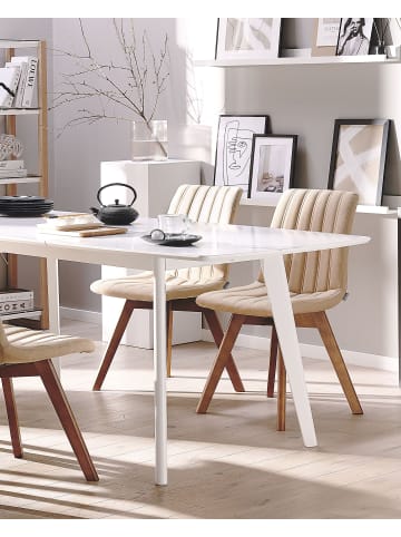 Beliani 2er-Set Esszimmerstuhl CALGARY in Beige/Braun