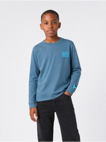 Petrol Industries Langarmshirt mit Print Ironlake in Blau