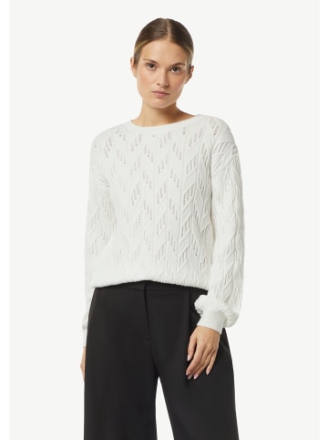 comma Strickpullover langarm in Weiß