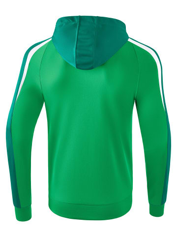 erima Liga 2.0 Trainingsjacke mit Kapuze in smaragd/vergreen/weiss