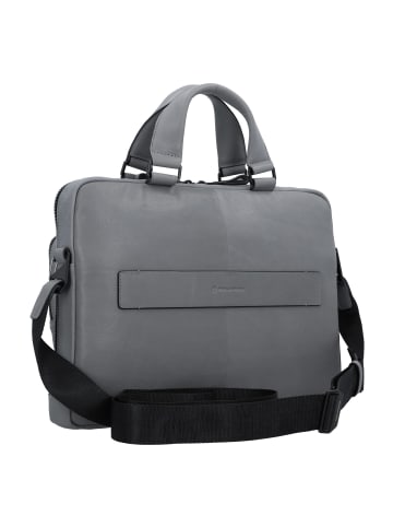 Piquadro Harper Aktentasche RFID Schutz Leder 38 cm Laptopfach in grey