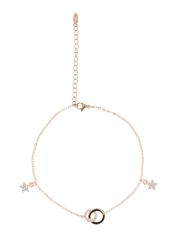 faina Women Ankle Bracelet in Rose Gold White