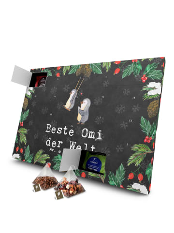 Mr. & Mrs. Panda Tee Adventskalender Pinguin Beste Omi der Welt ... in Kreidetafel