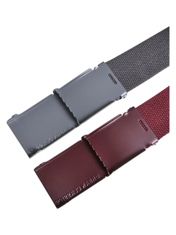 Urban Classics Belt in bordeaux/charcoal