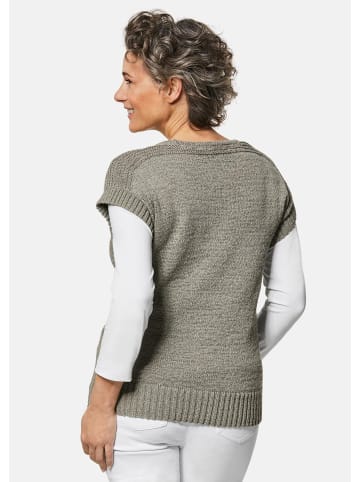 GOLDNER Kurzgröße:  Trageangenehmer Pullunder in graugrün