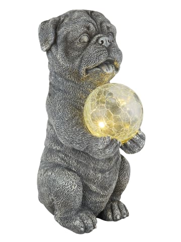Globo lighting Solarleuchte "SOLARLEUCHTE KUNSTSTOFF GRAU, 1XLED" in gray