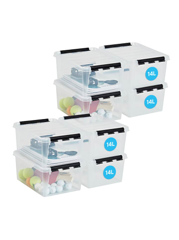 SmartStore 8er-Set Aufbewahrungsbox Classic Transparent 14L