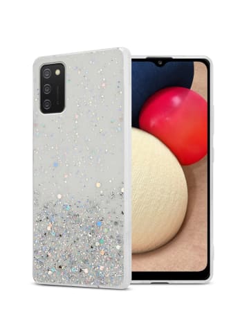 cadorabo Hülle für Samsung Galaxy A02s Glitter in Transparent mit Glitter