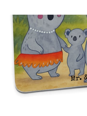 Mr. & Mrs. Panda Untersetzer Koala Familie Design mit Spruch in Weiß