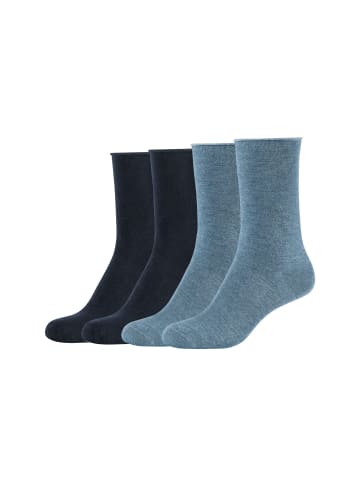 S. Oliver Socken 4er Pack silky touch in stone melange+navy