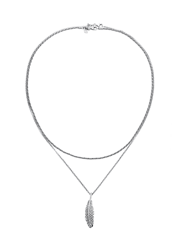 KUZZOI Halskette 925 Sterling Silber in Silber