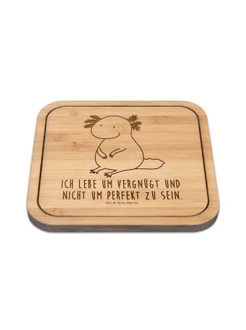 Mr. & Mrs. Panda Bierdeckel Axolotl Niedlich mit Spruch in Transparent