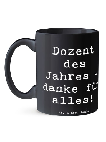Mr. & Mrs. Panda Tasse Spruch Dozent des Jahres mit Spruch in Schwarz