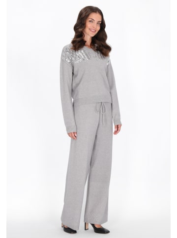 usha BLACK LABEL Women Pants in grey melange