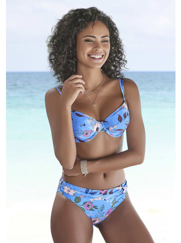 S. Oliver Bikini-Hose in blau-bedruckt