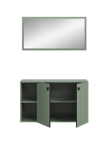 ebuy24 Garderobenmöbel Station Staubgrün 106 x 37 cm