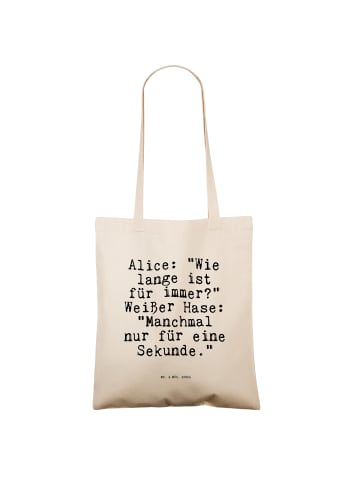 Mr. & Mrs. Panda Shopper AliZeichen: "Wie lange ist... mit Spruch in Creme