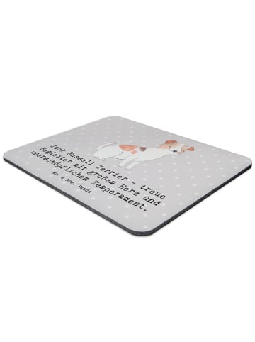 Mr. & Mrs. Panda Mauspad Jack Russell Terrier mit Spruch in Grau Pastell