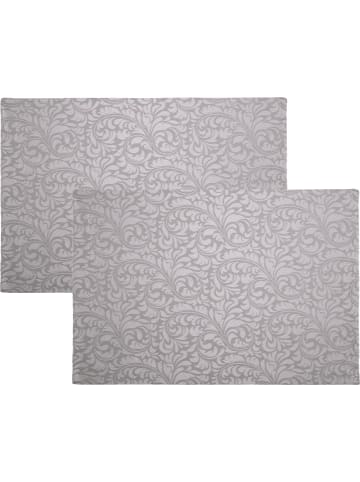Erwin Müller Jacquard, Baumwollmischung, Gewebt Tischset 2er-Pack Hamm in silber