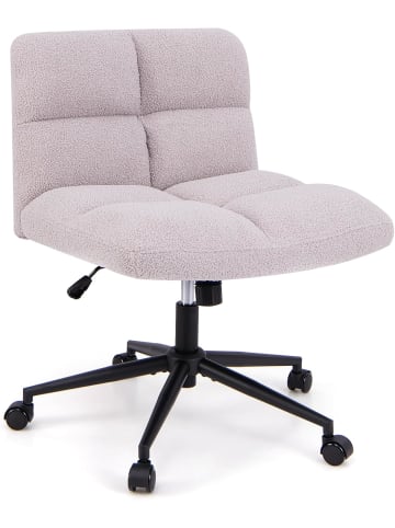 COSTWAY Schneidersitz Stuhl mit Rollen in Grau