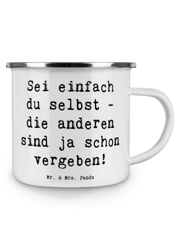 Mr. & Mrs. Panda Kaffeebecher Spruch Selbstakzeptanz Einzigartig... in Weiß