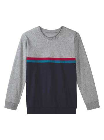 LE JOGGER Pyjama in navy / grau meliert