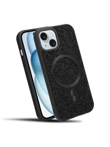 cadorabo Hülle für Apple iPhone 15 Glitzer Schutzhülle in Schwarz