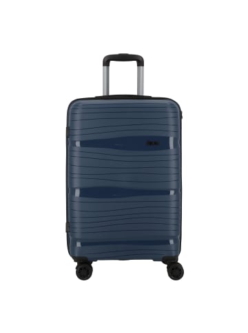 D&N Travel Line 4300 4 Rollen Trolley M 68 cm in dunkelblau