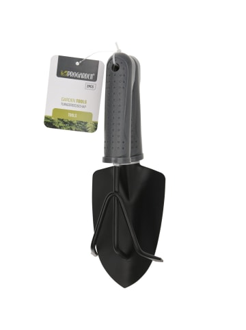 PROGARDEN Gartenwerkzeug-Set, Handgrubber und Blumenkelle in Grau, 48 cm