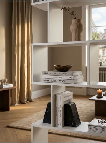 KADIMA DESIGN Bücherregal | Weiß, 70x23.5x190.5cm, 6 Fächer