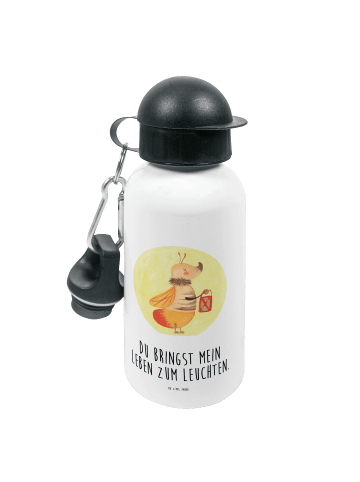 Mr. & Mrs. Panda Kindertrinkflasche Glühwürmchen mit Spruch in Weiß