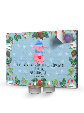 Mr. & Mrs. Panda Duftkerzen Adventskalender Schweinchen Glühwein... in Eisblau