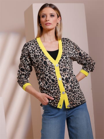Heine Strickjacke in schwarz-braun-gemustert