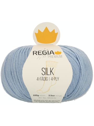 Regia Handstrickgarne Premium Silk, 100g in Baby blue