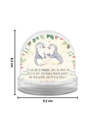 Mr. & Mrs. Panda Schneekugel Weihnachten Pinguine trösten mit Sp... in Naturpapier
