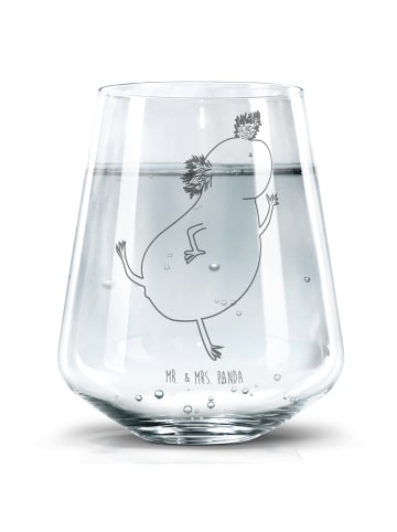 Mr. & Mrs. Panda Trinkglas Axolotl Tanzen ohne Spruch in Transparent