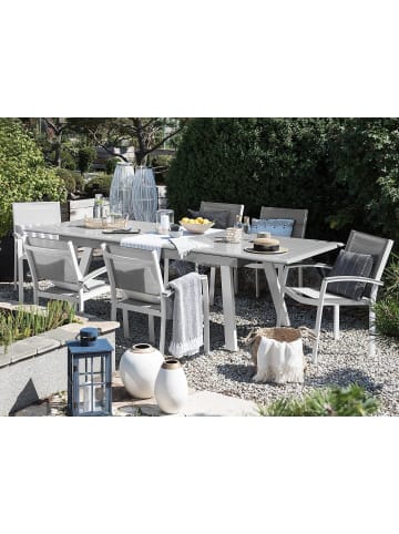 Beliani Gartentisch PERETA in Grau/Weiß - (W) 100 x (H) 73 x (L) 175 cm