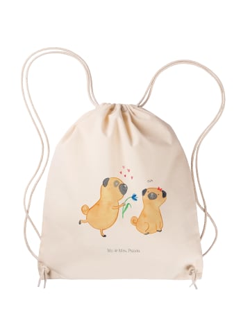 Mr. & Mrs. Panda zugbeutel Mops Verliebt ohne Spruch in Creme