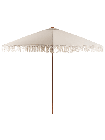 Beliani Marktschirm MURASA in Beige/Braun - (W) 258 x (H) 178 x (L) 258 cm