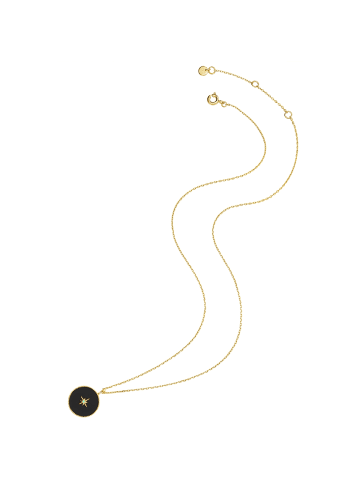 Glanzstücke München Halskette Sterling Silber Opal (synth.) in gelbgold