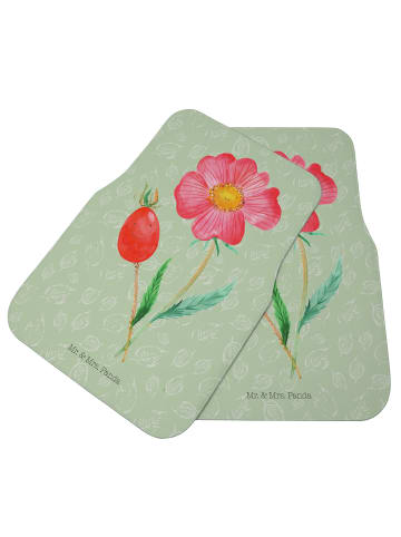 Mr. & Mrs. Panda Auto-Fußmatte Blume HageRundunge ohne Spruch in Blattgrün