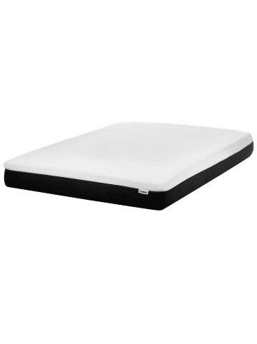 Beliani Matratze SPONGY in Weiß/Schwarz - (W) 140 x (H) 25 x (L) 200 cm