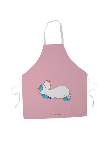 Mr. & Mrs. Panda Latzschürze Einhorn Schnuller ohne Spruch in Rot Pastell