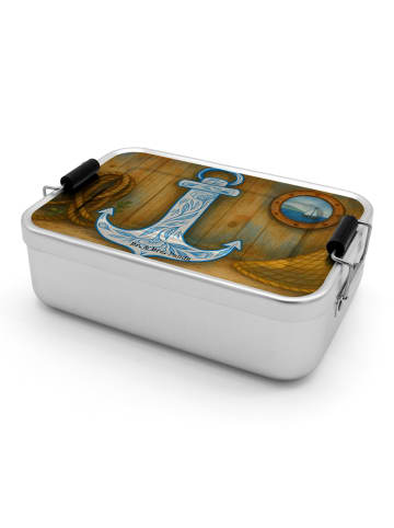 Mr. & Mrs. Panda Bento Box Anker Blau Design ohne Spruch in Weiß