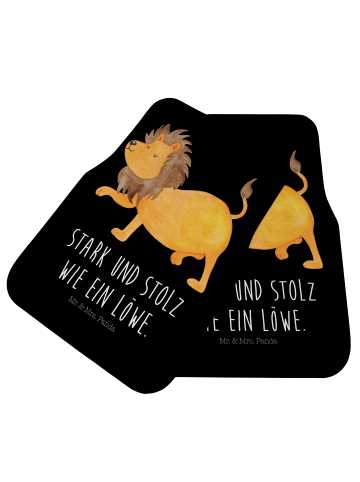 Mr. & Mrs. Panda Automatte Sternzeichen Löwe mit Spruch in Schwarz