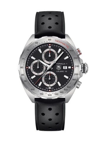 Tag Heuer Uhr Chronograph silber schwarz CAZ2010.FT8024