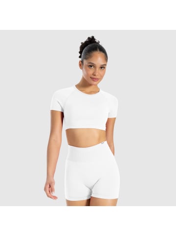 SMILODOX Crop Shirt Soheli in Hellgrau